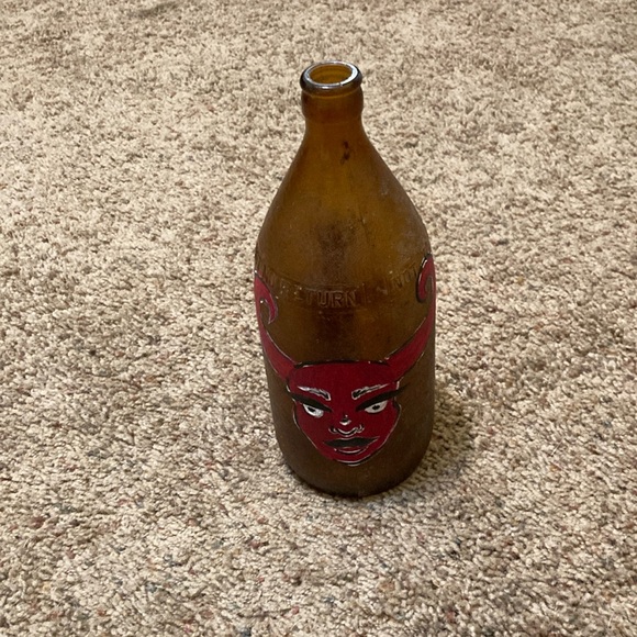 Hand painted glass bottle - Picture 4 of 5